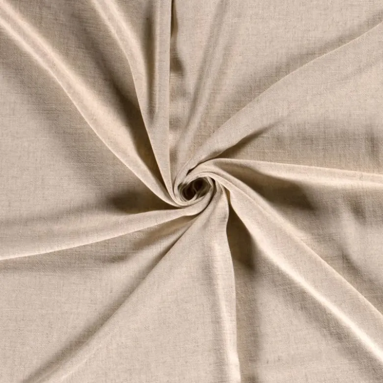 Tissu viscose et lin coloris beige clair – Souple et élégant