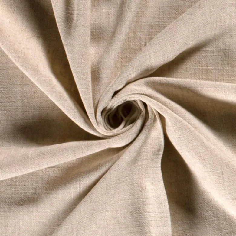 Tissu viscose et lin coloris beige clair – Souple et élégant