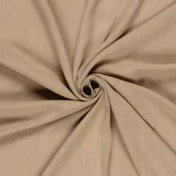 Tissu viscose et lin coloris camel – Souple et élégant