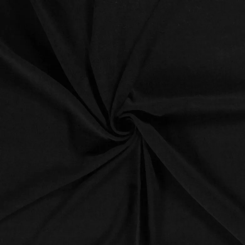 Tissu viscose et lin coloris Noir – Souple et élégant