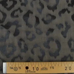 Tissu viscose jacquard motif léopard chocolat