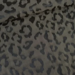 Tissu viscose jacquard motif léopard chocolat