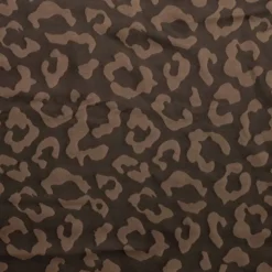 Tissu viscose jacquard motif léopard chocolat