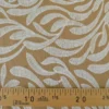 Tissu viscose lin brodé & festonné - Beige