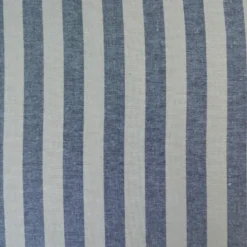 Tissu Viscose Lin à rayures bleu marine