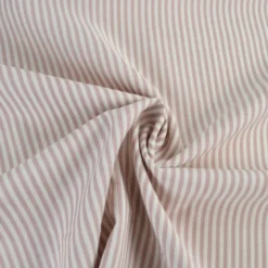 Tissu viscose mélangée à rayures vieux rose et blanc
