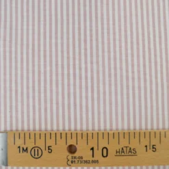 Tissu viscose mélangée à rayures vieux rose et blanc