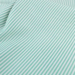 Tissu viscose mélangée à rayures vertes et blanches