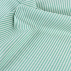Tissu viscose mélangée à rayures vertes et blanches