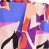 Tissu viscose motif floral XXL violet, rouge, pêche et bleu – fond clair