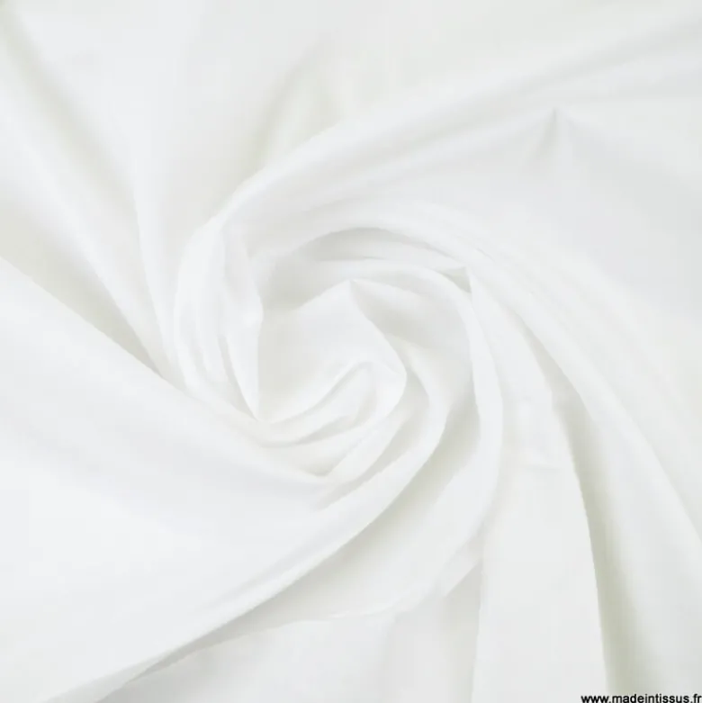 Tissu Voile de coton Blanc - Bio & OEKO TEX standard 100