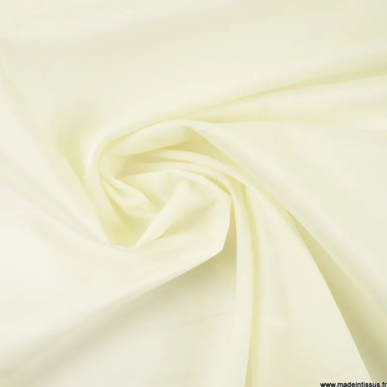 Tissu Voile de coton Ecru - Bio & OEKO TEX standard 100