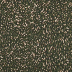 Tissu voile de coton motif léopard graphique - Vert foncé