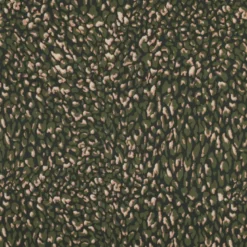 Tissu voile de coton motif léopard graphique - Vert foncé
