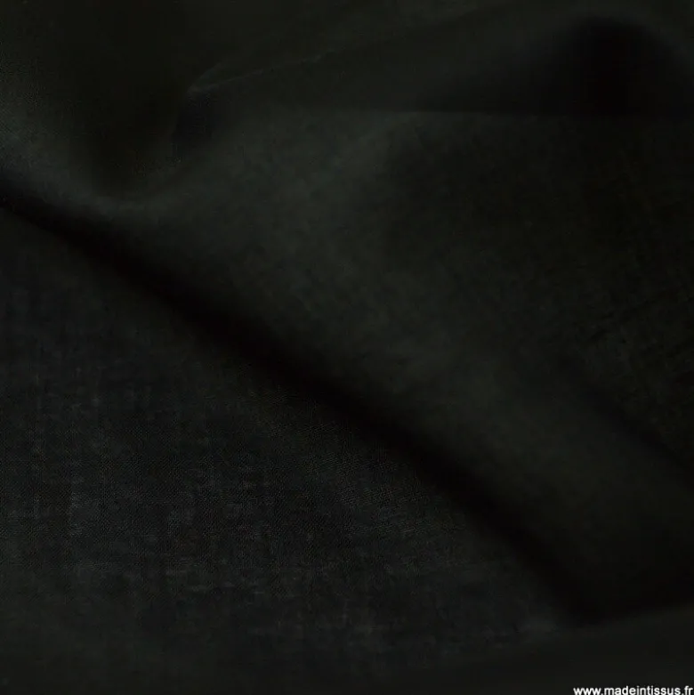 Tissu Voile de coton Noir - Bio & OEKO TEX standard 100