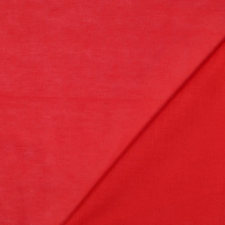 Tissu Voile de coton Rouge - Bio & OEKO TEX standard 100