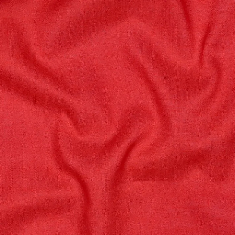 Tissu Voile de coton Rouge - Bio & OEKO TEX standard 100