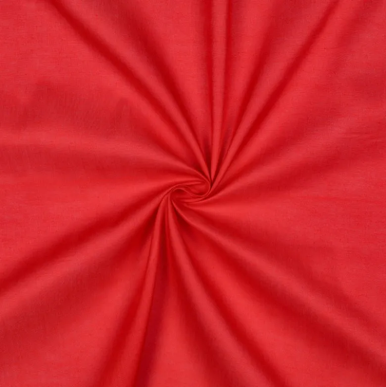 Tissu Voile de coton Rouge - Bio & OEKO TEX standard 100
