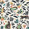 Tissu Yucatan en coton motif animaux et feuillage multicouleurs