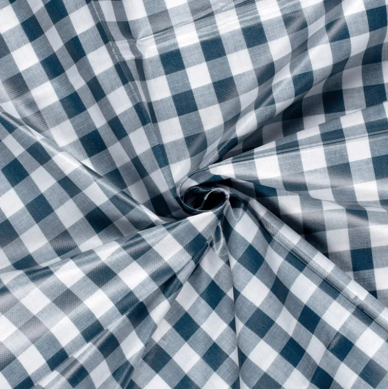 Toile cirée à carreau Vichy Bleu Cobalt
