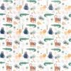 Toile cirée motif animaux de la jungle fond Blanc