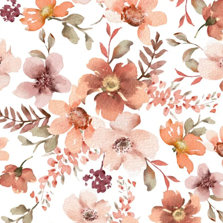 Toile de coton motif Floral Ava