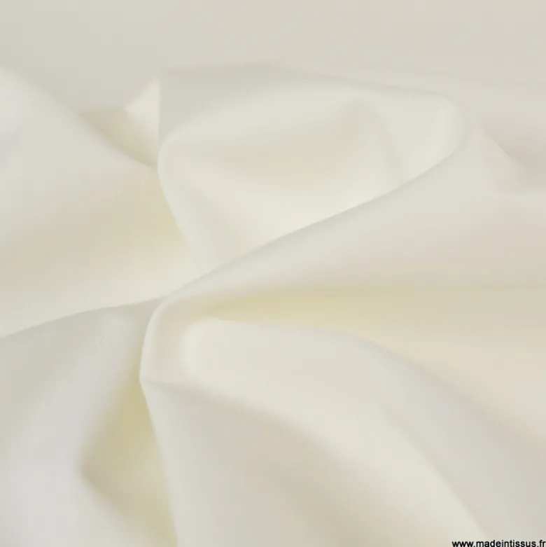 Toile à draps percale grande largeur coton blanc cassé easy care