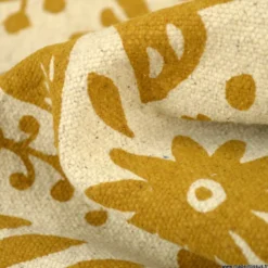 Toile lourde OTOMI peanut motif animaux et fleurs sur toile Joséphine