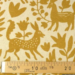 Toile lourde OTOMI peanut motif animaux et fleurs sur toile Joséphine
