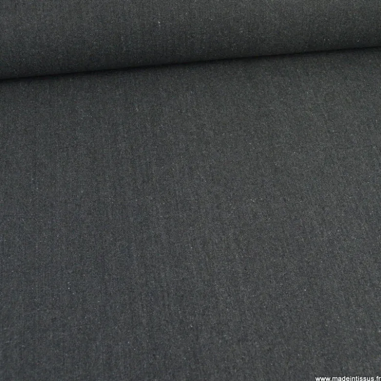 Toile lourde Vercors aspect rustique coloris Noir