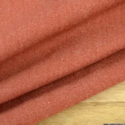 Toile lourde Vercors aspect rustique coloris Terracotta