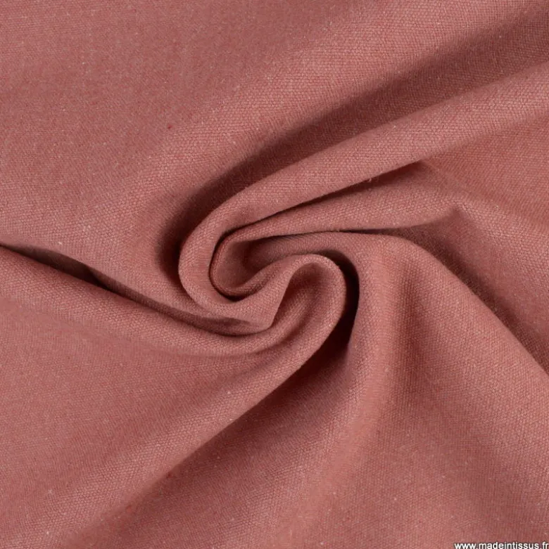 Toile lourde Vercors aspect rustique coloris Marsala