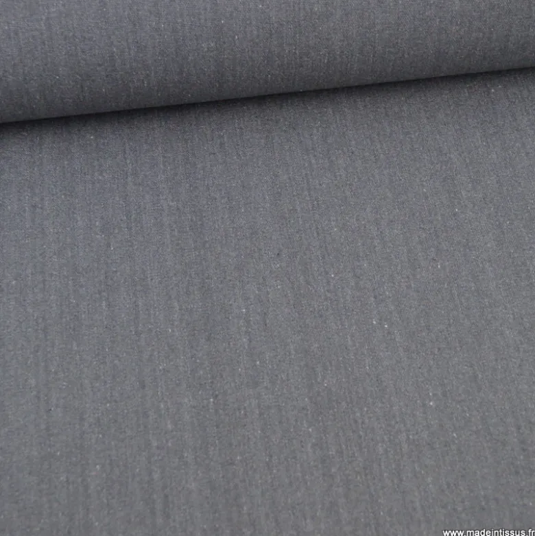 Toile lourde Vercors aspect rustique coloris gris ardoise