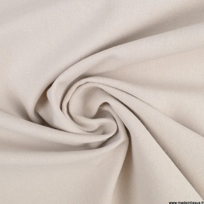 Toile lourde Vercors aspect rustique coloris Ecru