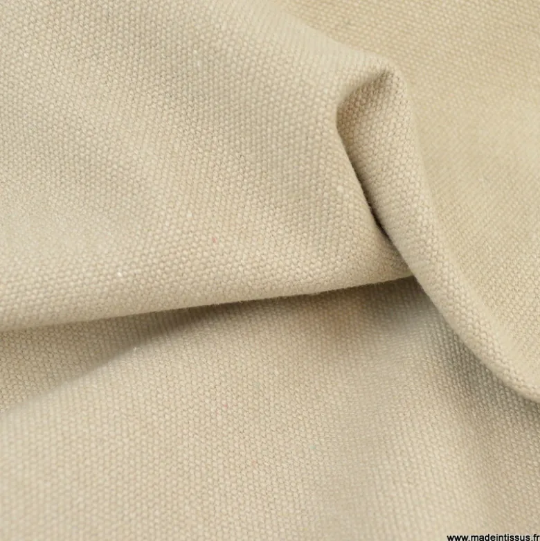 Toile lourde Vercors aspect rustique coloris Lin