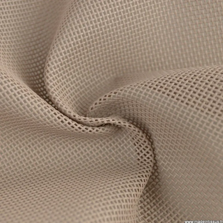 Toile transat et siège ajouré beige mastic