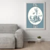 Torchons Benedicte - motif Toile de Jouy - 50 X 70cm