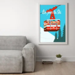 Torchons à coudre Ludique - motif Montagne, sation de ski, skieur - 50 X 70cm