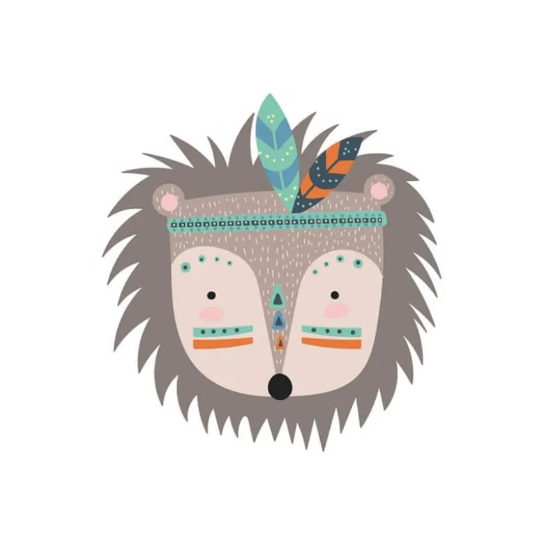 Transfert textile Thermocollant motifs animal et plumes