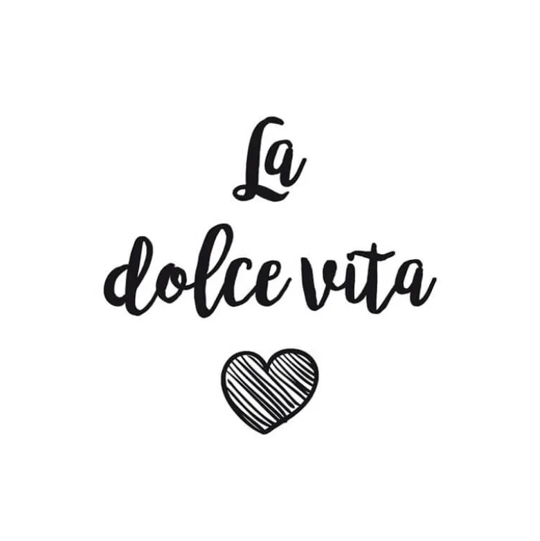 Transfert textile Thermocollant message La dolce vita