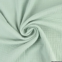 Triple gaze de coton menthe - OEKO TEX