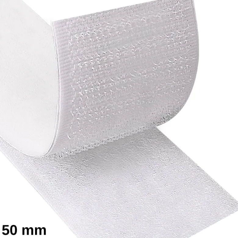 Velcro auto-agrippant 50 mm male + femelle Blanc