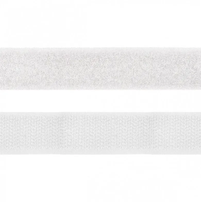 Velcro auto-agrippant 20mm male + femelle Blanc
