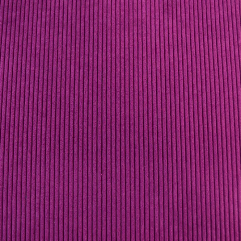 Velours grosses côtes d'ameublement Huggy - Aubergine