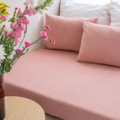 Velours grosses côtes d'ameublement Huggy - Bois de rose