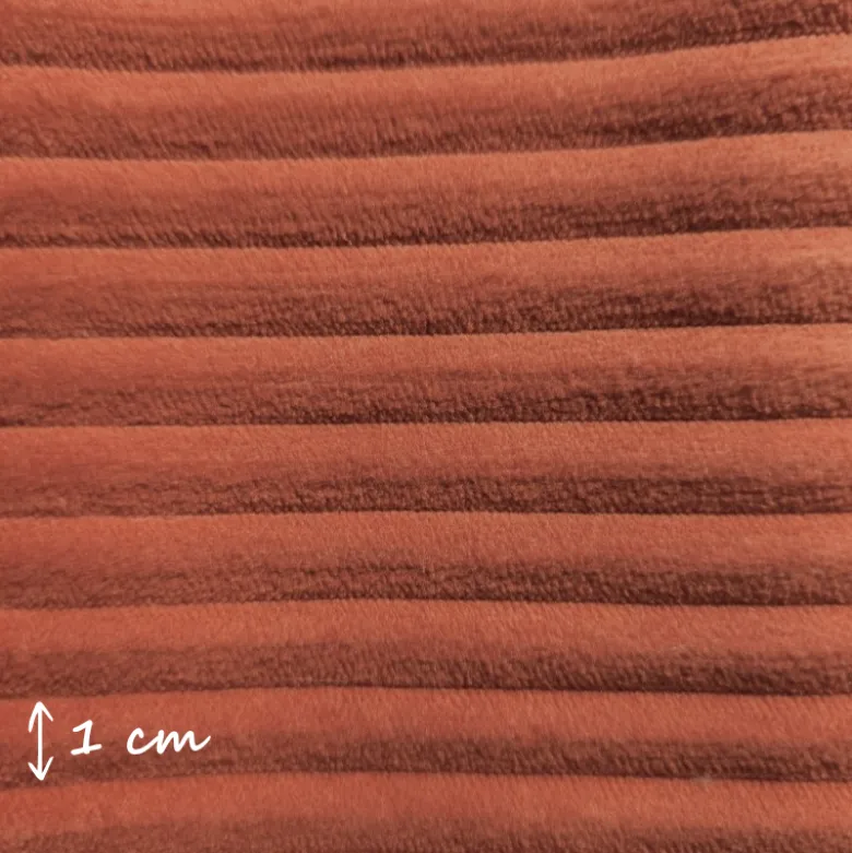 Velours grosses côtes d'ameublement Futé - terracotta